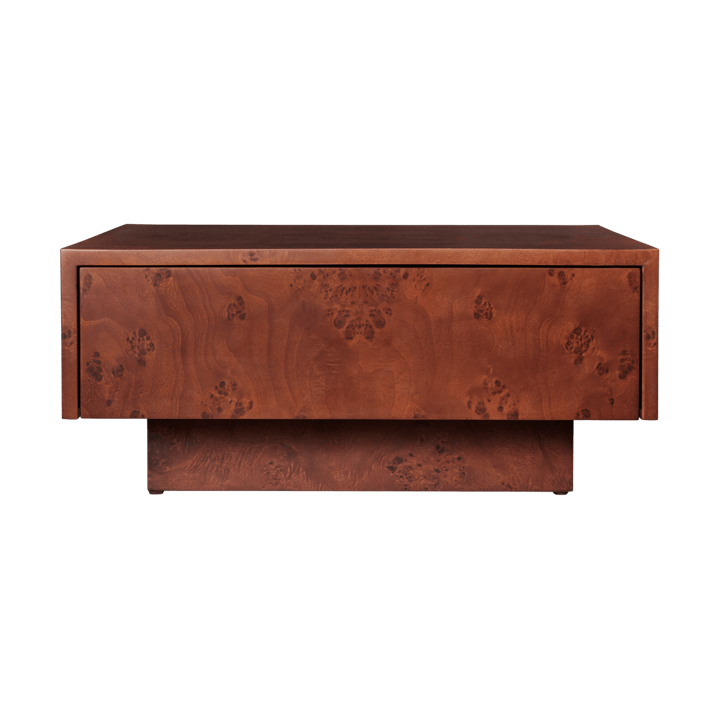 Burl storage sofabord 70x70 cm, Dark stained burl Ferm Living