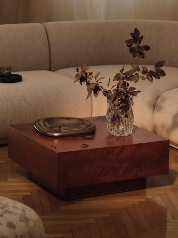 Burl storage sofabord 70x70 cm - Dark stained burl - Ferm Living