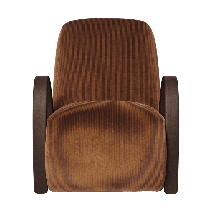 Buur lounge chair devoré velvet - Rust - Ferm Living