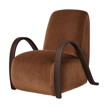 Buur lounge chair devoré velvet - Rust - Ferm Living