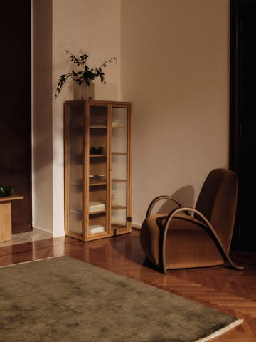 Buur lounge chair devoré velvet - Rust - Ferm Living