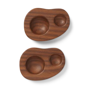 Cairn æggebæger 2-pak - Dark brown - Ferm Living