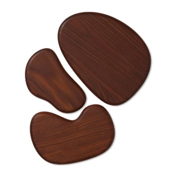 Cairn skærebræt 3 dele - Dark Brown - Ferm Living