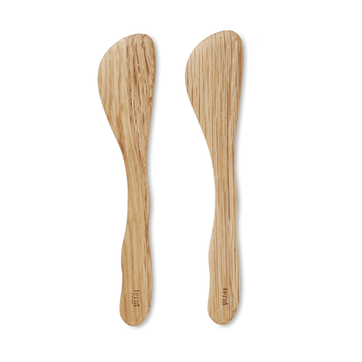 Cairn smørkniv 2-pak - Oak - Ferm Living