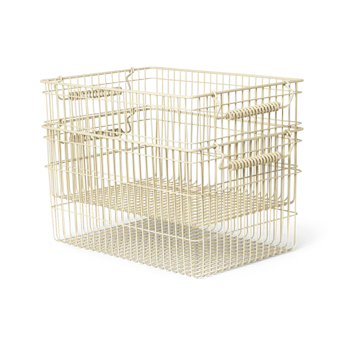 Cala stabelbar kurv 2-pak - Cashmere, 36,2x26,2x20,2 cm - Ferm Living