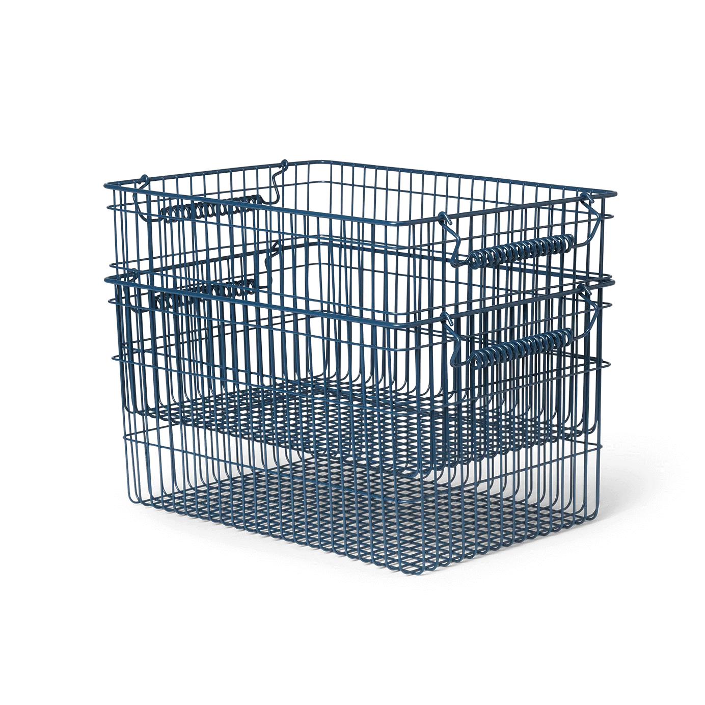 Cala stabelbar kurv 2-pak, Dark blue, 36,2x26,2x20,2 cm Ferm Living