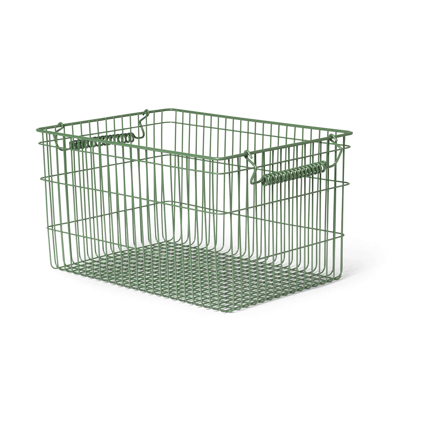 Cala stabelbar kurv 2-pak, Verdant green, 36,2x26,2x20,2 cm Ferm Living