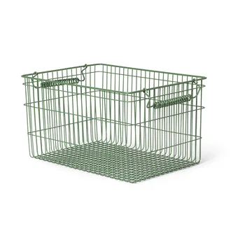 Cala stabelbar kurv 2-pak - Verdant green, 36,2x26,2x20,2 cm - Ferm Living