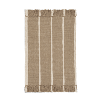 Calm kelim dørmåtte - Dark Sand, Off-white, 50x70 cm - Ferm Living