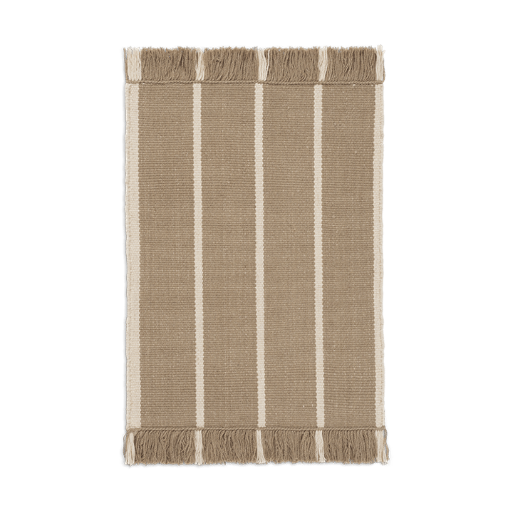 Calm kelim dørmåtte - Dark Sand, Off-white, 50x70 cm - Ferm Living