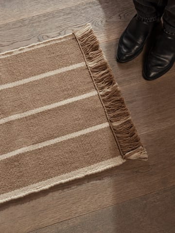 Calm kelim dørmåtte - Dark Sand, Off-white, 50x70 cm - Ferm Living