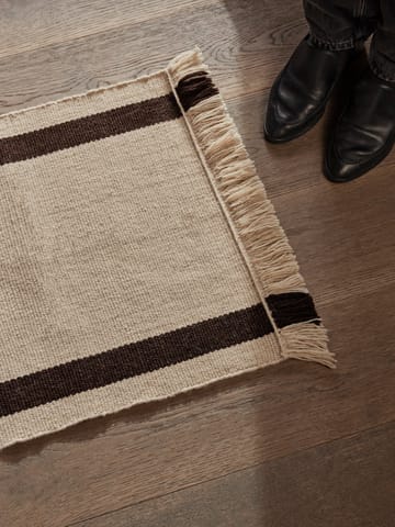 Calm kelim dørmåtte - Off-white, Coffee, 50x70 cm - Ferm Living