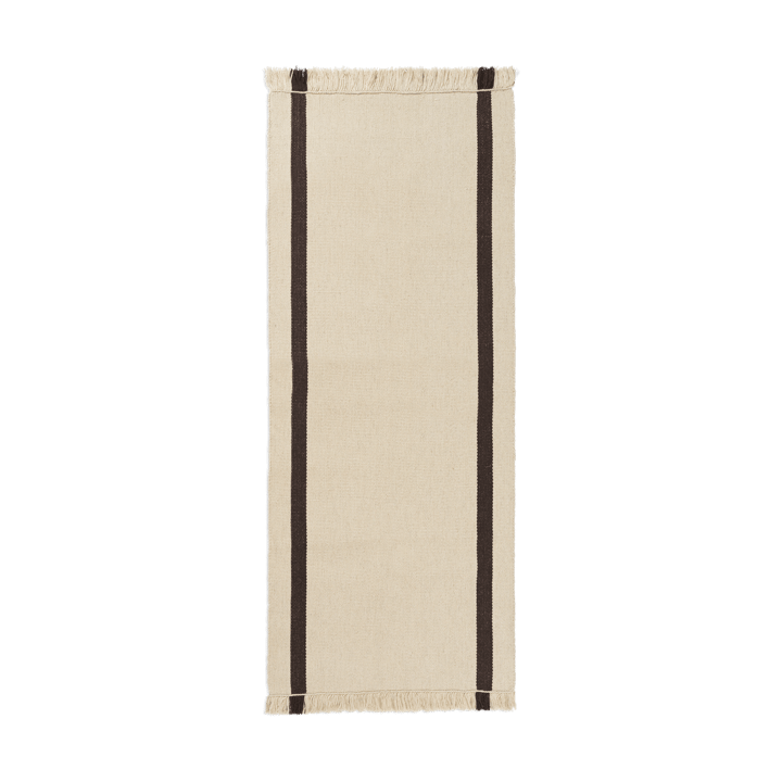 Calm kelim entrétæppe - Off-white, Coffee, 80x200 cm - Ferm Living