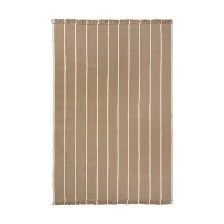 Calm kelim tæppe - Dark Sand, Off-white, 200x300 cm - Ferm Living