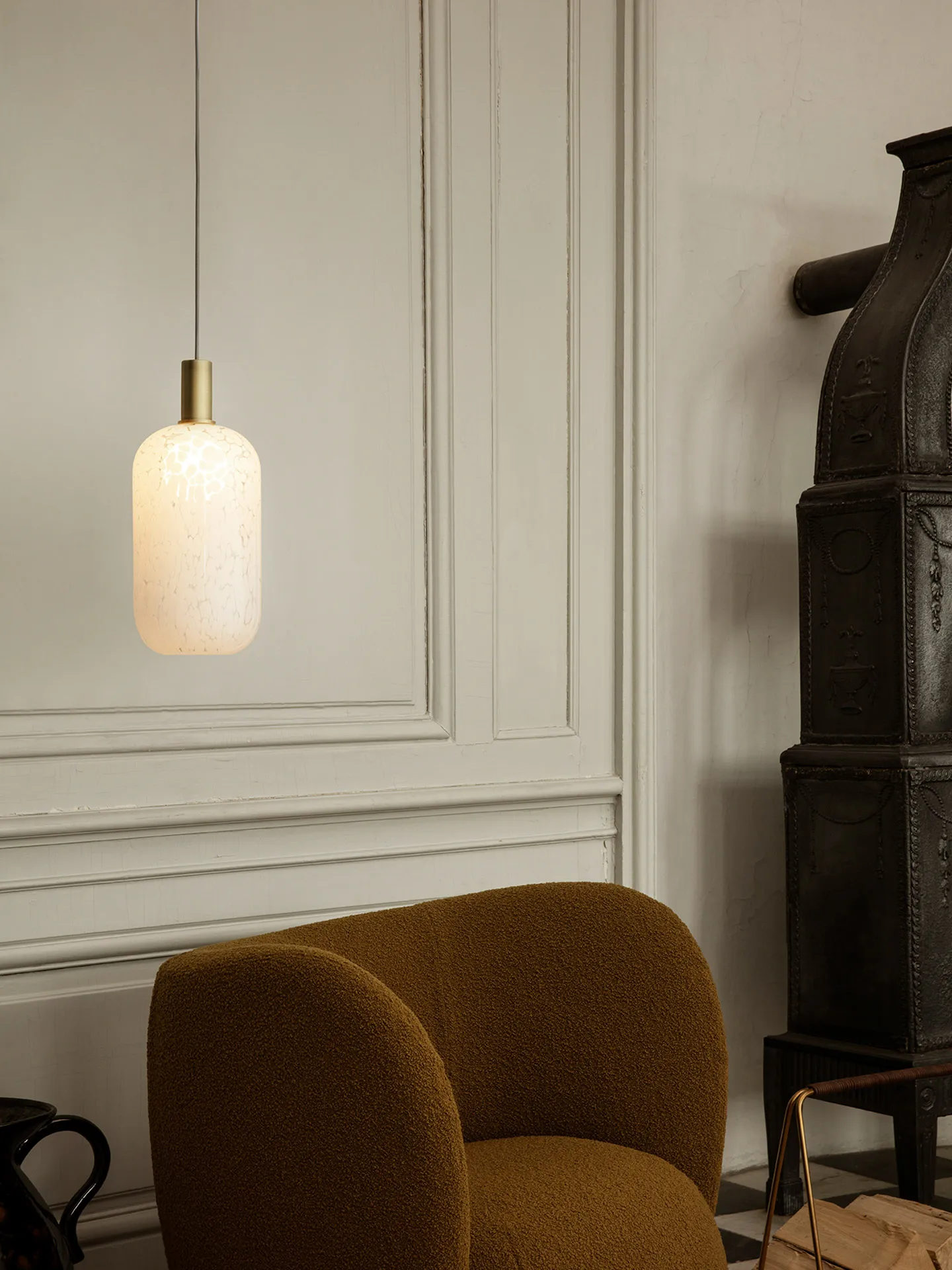 Casca Shade glaskube tall Ø18,6 cm, Milk Ferm Living