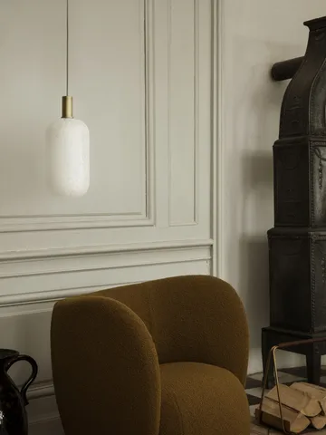 Casca Shade glaskube tall Ø18,6 cm - Milk - Ferm Living