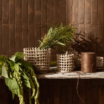 Ceramic flettet kurv Ø16 cm - Cashmere - Ferm Living