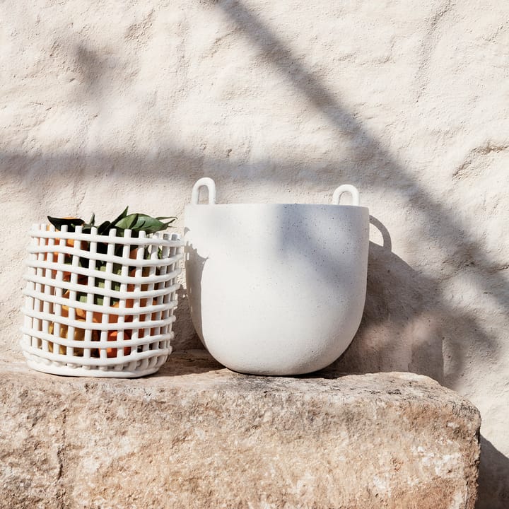 Ceramic flettet kurv Ø23,5 cm, Offwhite Ferm Living