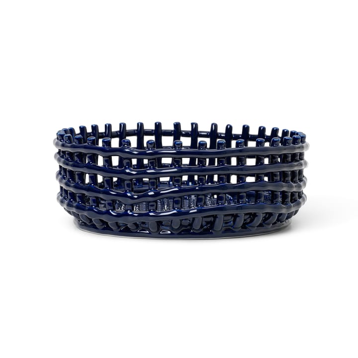 Ceramic flettet skål - Blue - Ferm Living
