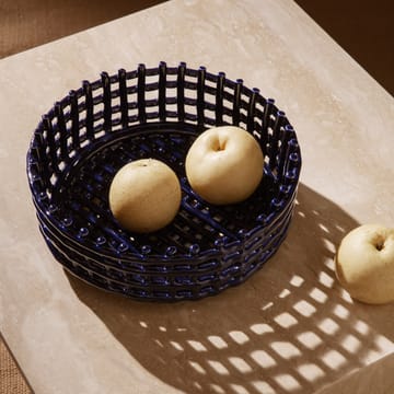 Ceramic flettet skål - Blue - Ferm Living