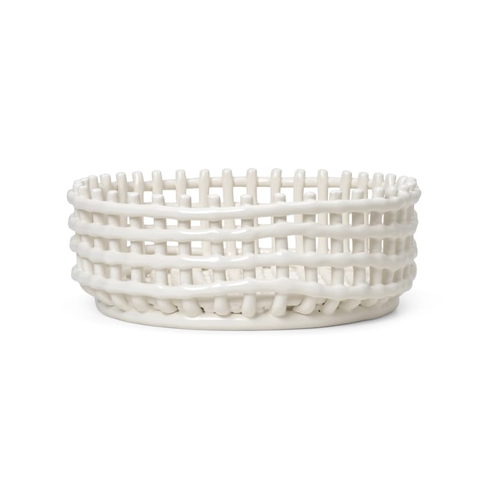 Ceramic flettet skål - Offwhite - Ferm Living