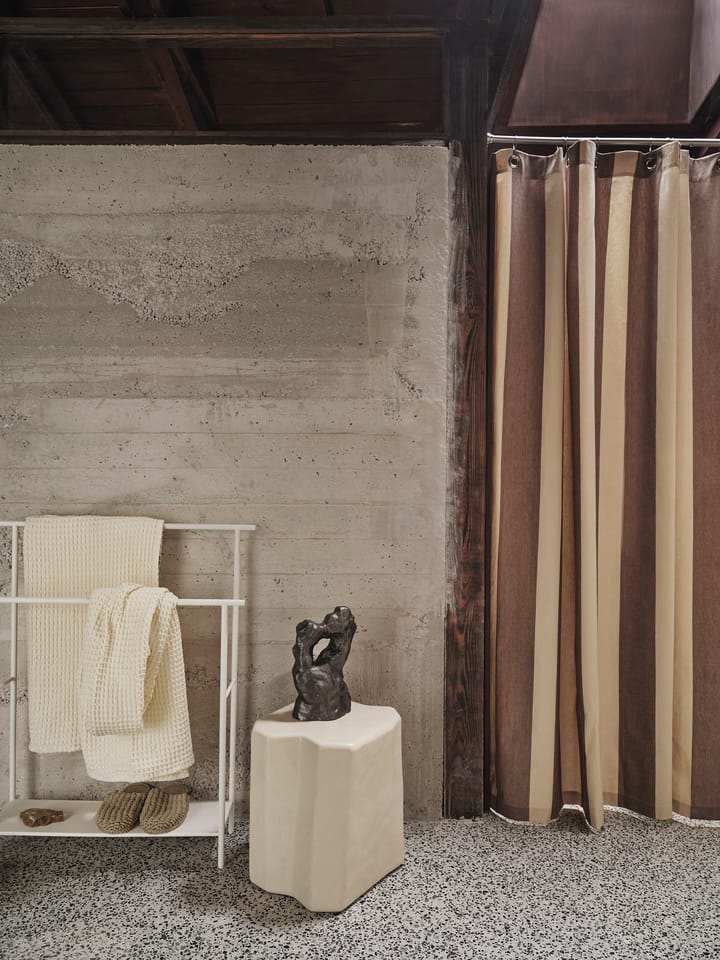 Chambray badeforhæng, Carob brown-parchment Ferm Living