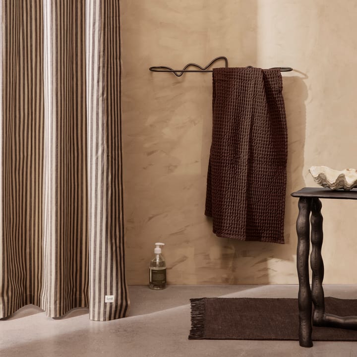 Chambray badeforhæng, Sand-black Ferm Living