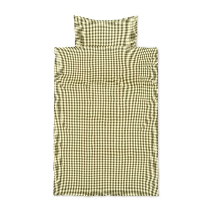 Check sengesæt baby 70x100 cm - Lemon/Olive - ferm LIVING