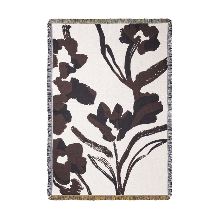 Cilla tapestry plaid 120x170 cm - Off-white-Dark grape - Ferm Living