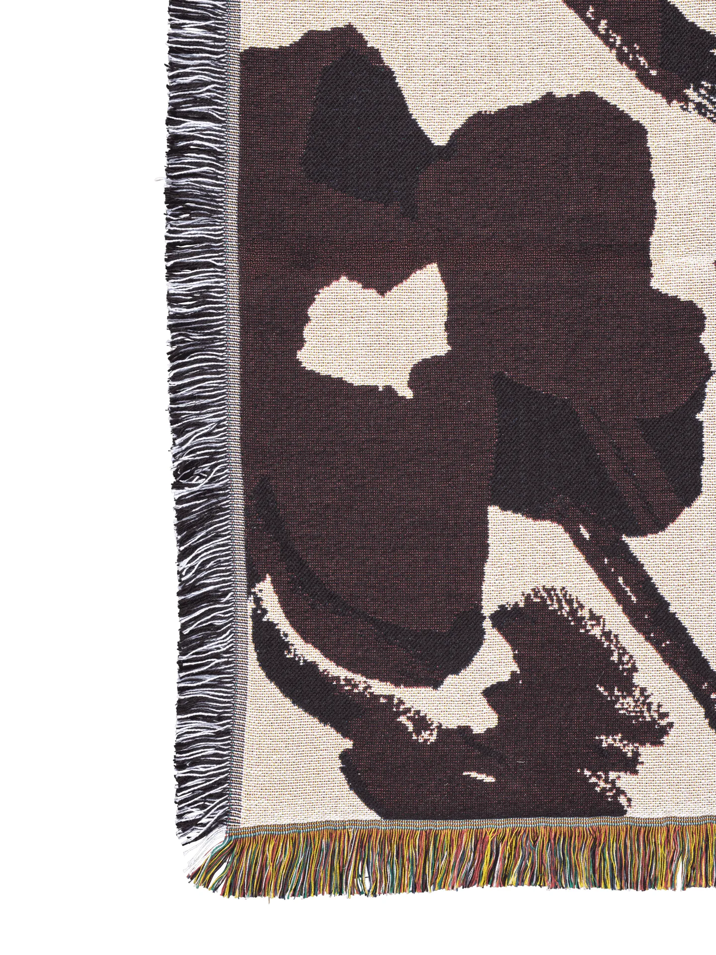 Cilla tapestry plaid 120x170 cm, Off-white-Dark grape Ferm Living