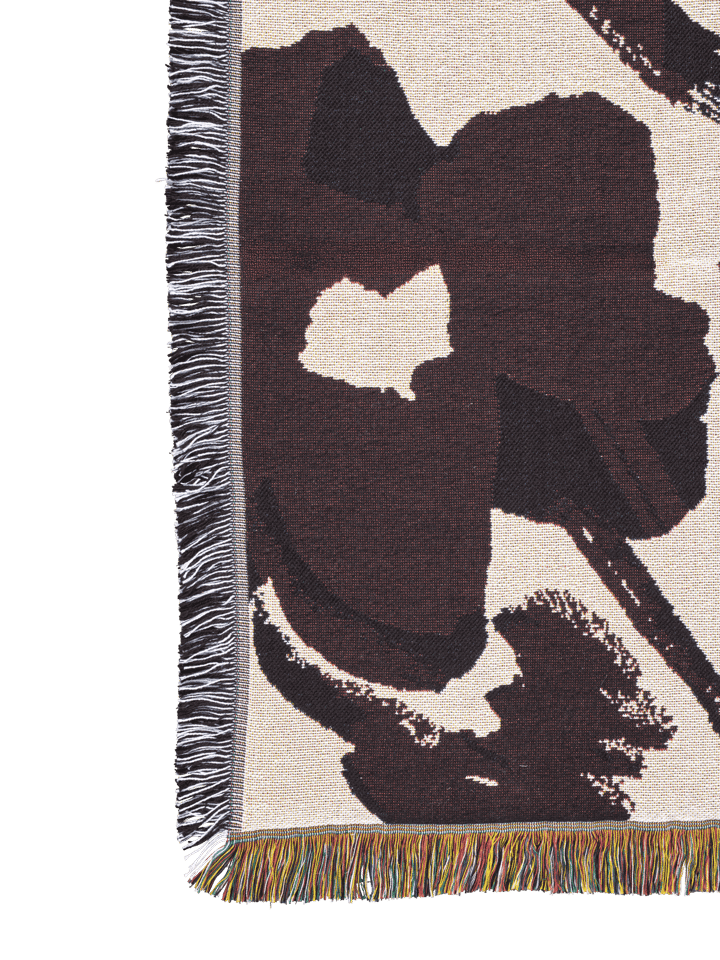 Cilla tapestry plaid 120x170 cm, Off-white-Dark grape Ferm Living
