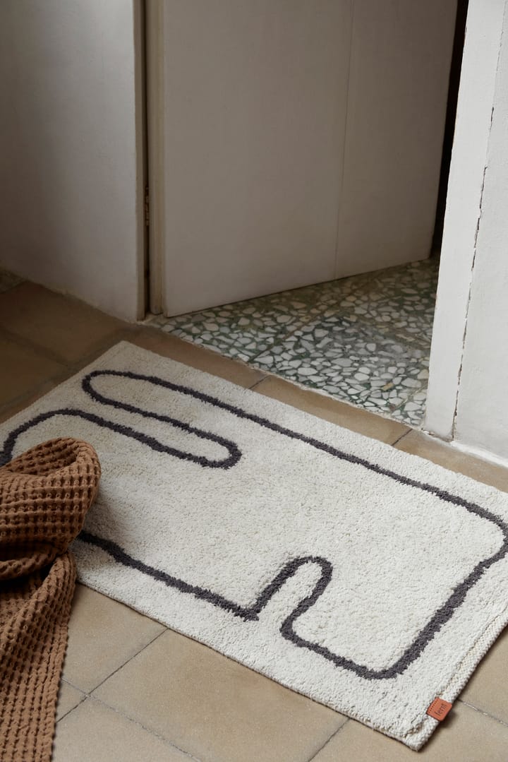 Clay bademåtte 50x70 cm, Offwhite/Coffee Ferm Living