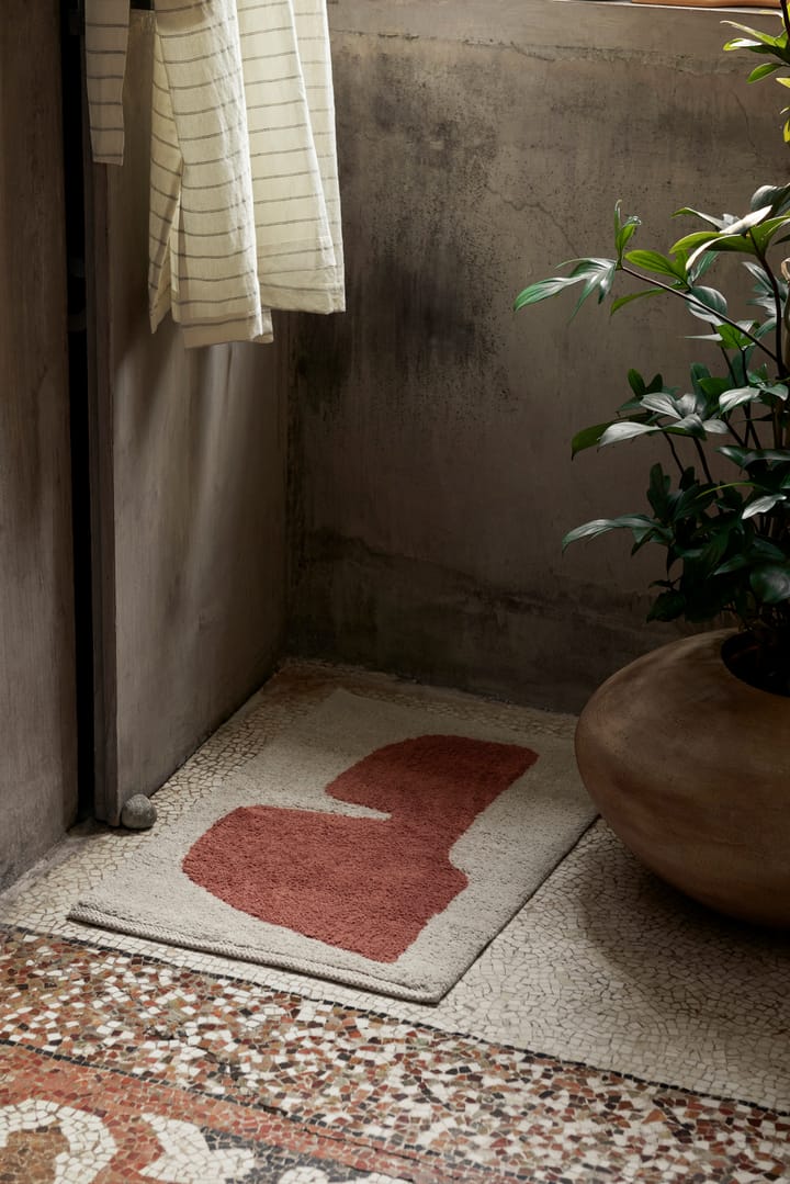 Clay bademåtte 50x70 cm, Parchment/Rust Ferm Living