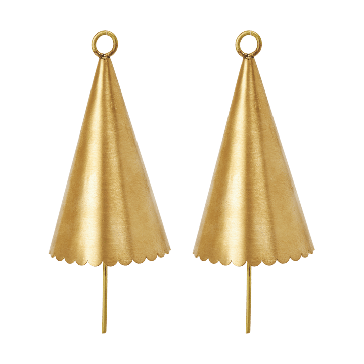 Cone bell dekorationsophæng 2-pak - Brass - Ferm Living