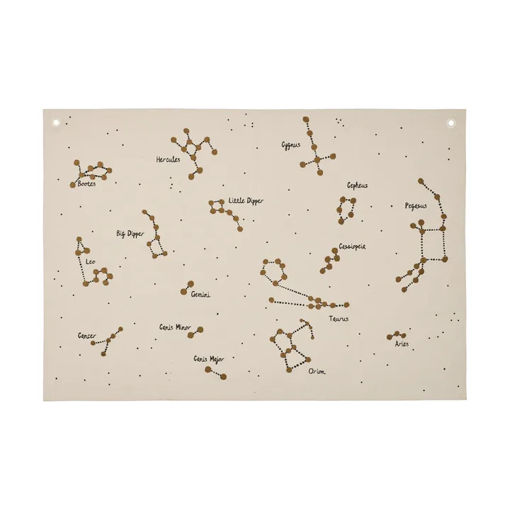 Constellation tekstilkort - Undyed, 70x100 cm - Ferm Living