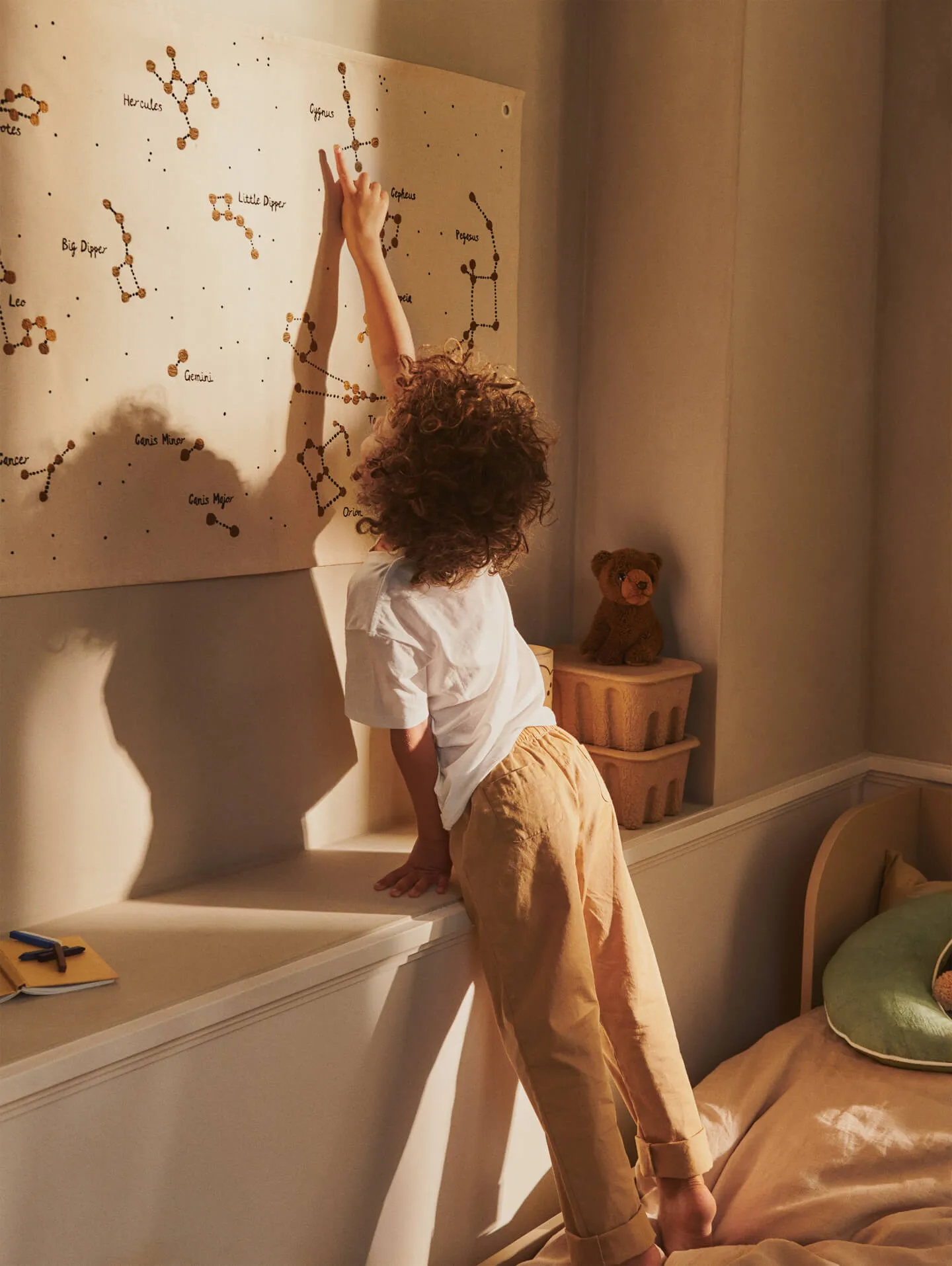 Constellation tekstilkort, Undyed, 70x100 cm Ferm Living