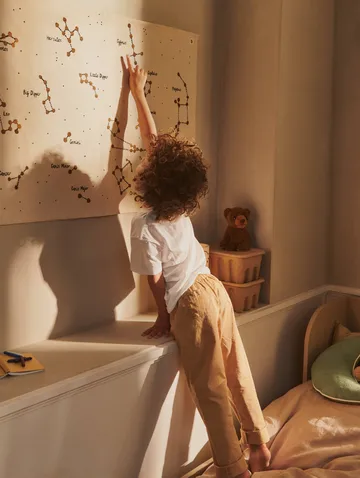 Constellation tekstilkort - Undyed, 70x100 cm - Ferm Living