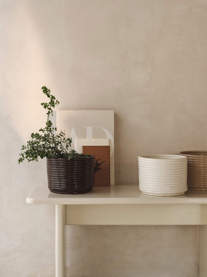 Corduroy blomsterkrukke Ø20x15 cm, Carob Brown Ferm Living