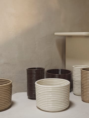 Corduroy vase 21 cm - Off white - Ferm Living