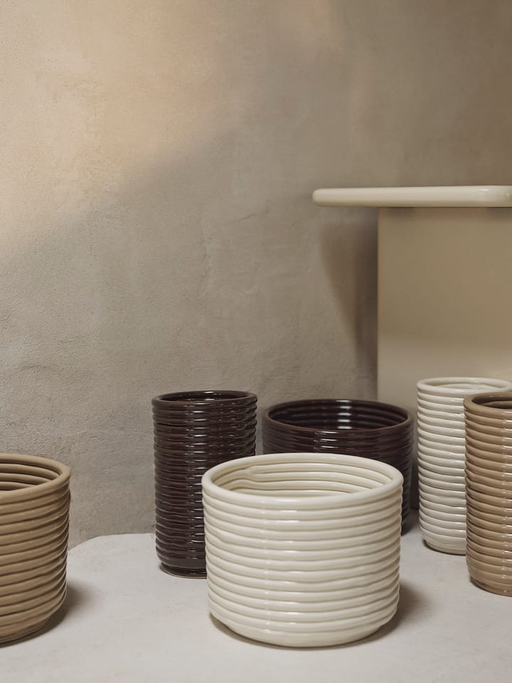 Corduroy vase 21 cm, Off white Ferm Living