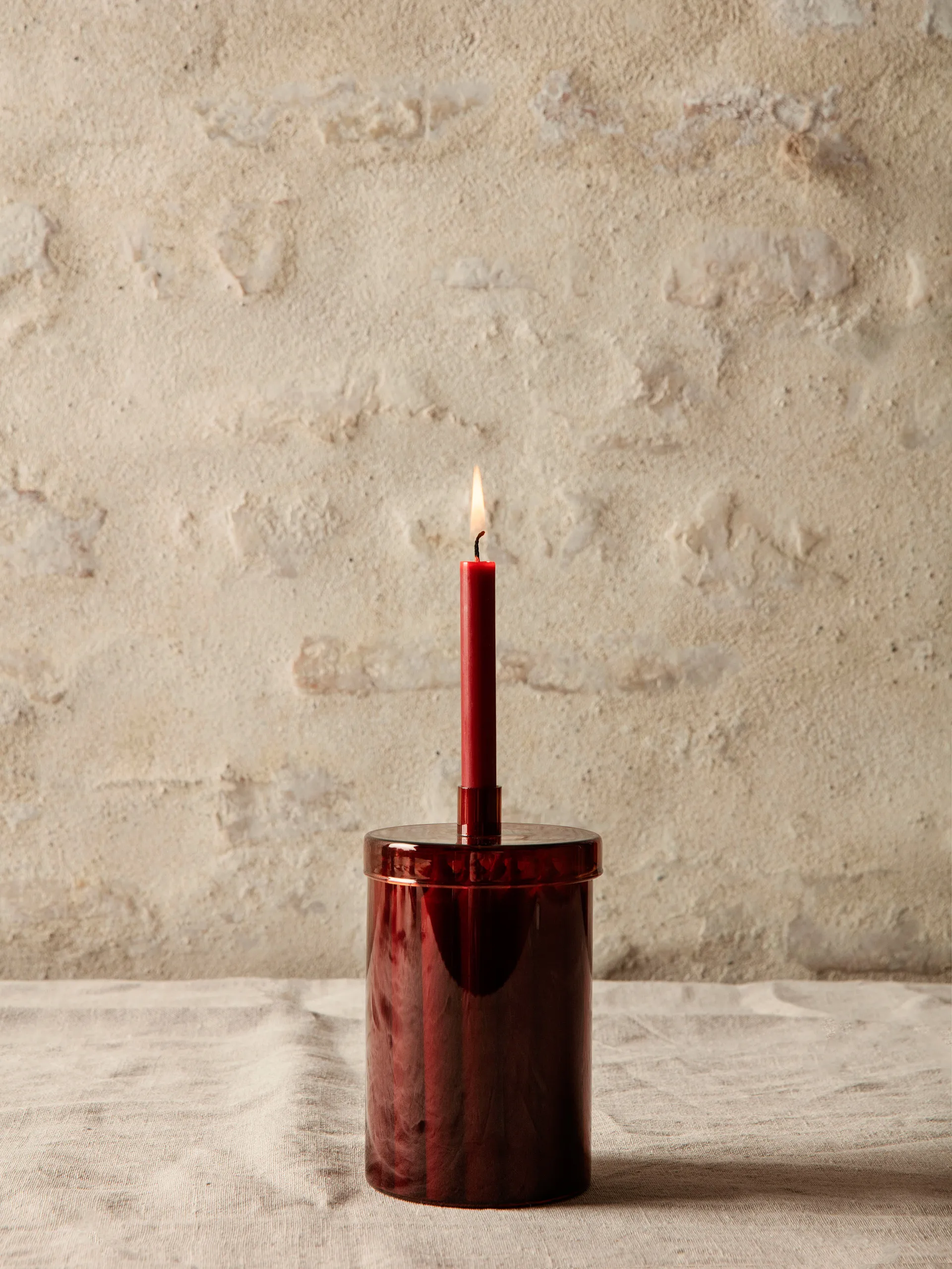 Countdown to Christmas glasbeholder med 24 lys, Mørkerød Ferm Living