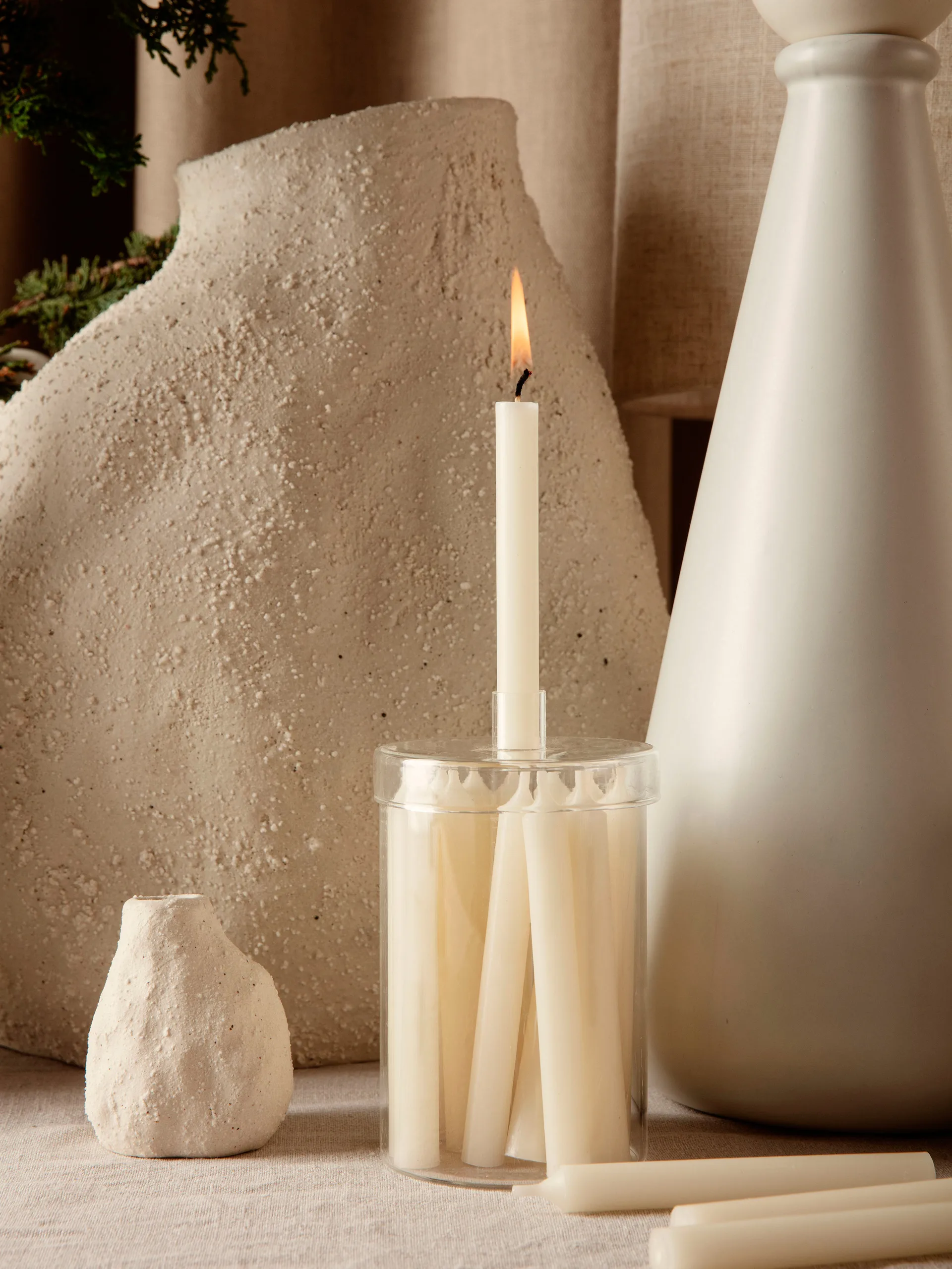 Countdown to Christmas glasbeholder med 24 lys, Offwhite Ferm Living