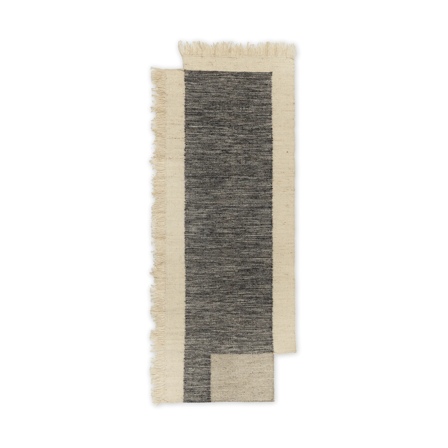 Counter entrétæppe, Charcoal/Offwhite, 80x200 cm Ferm Living