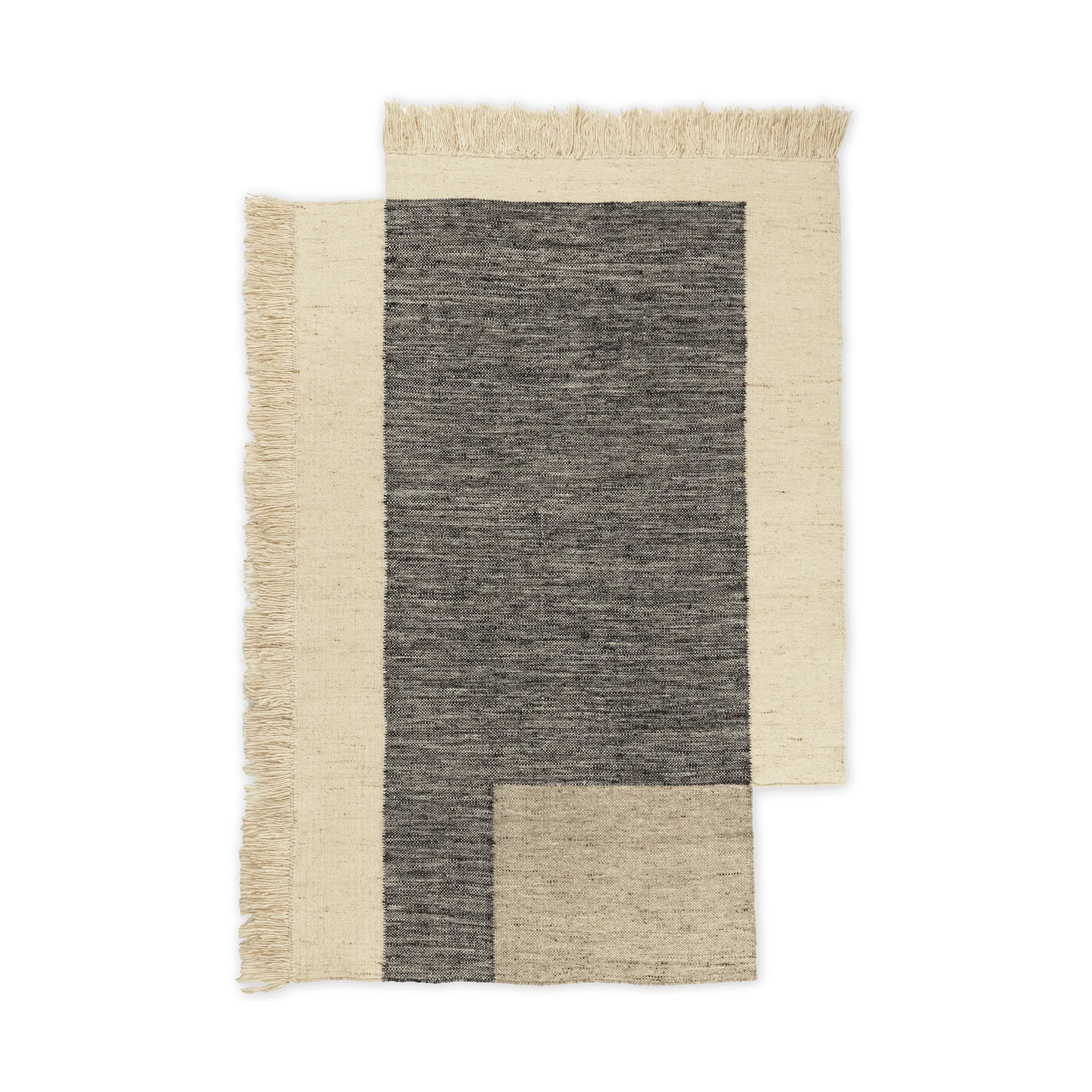 Counter uldtæppe, Charcoal/Offwhite, 140x200 cm Ferm Living