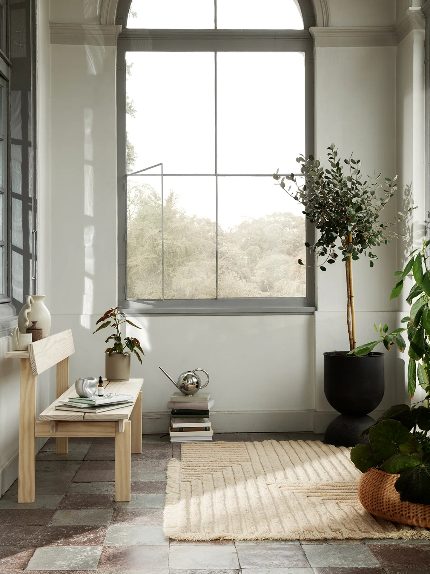 Crease uldtæppe 160x250 cm, Light Sand Ferm Living