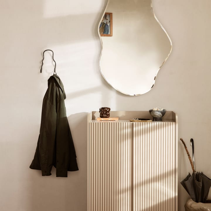 Curvature krog dobbelt, Sort messing Ferm Living