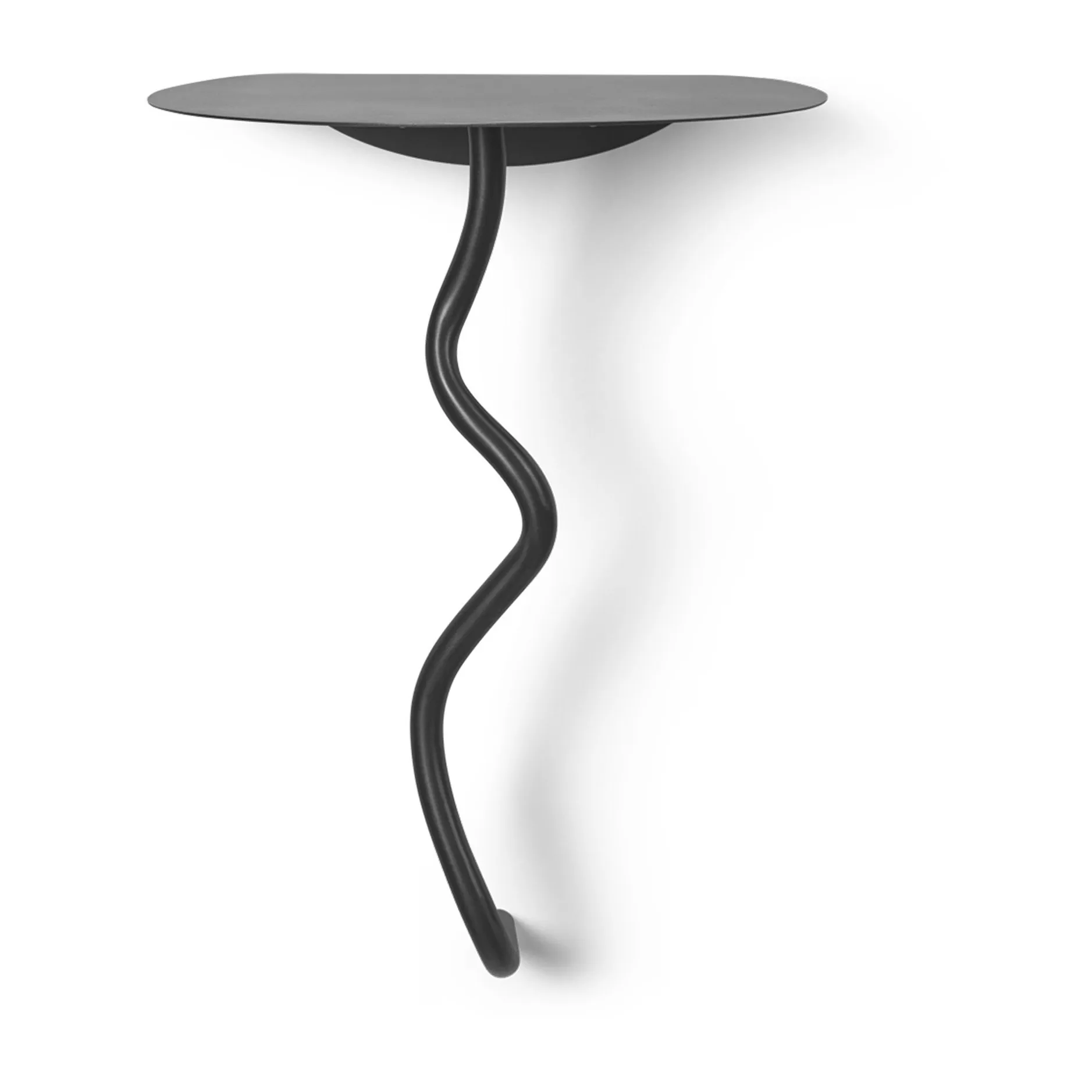 Curvature vægbord, Black/Brass Ferm Living