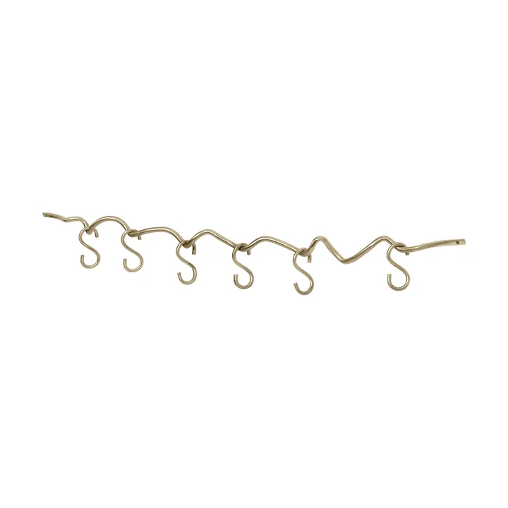 Curvature vægskinne inkl. 6 kroge - Brass - Ferm Living