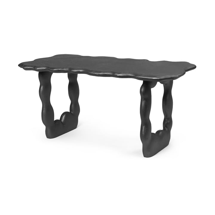 Dal Piece sofabord 100x50x47 cm - Black Aluminium - Ferm Living