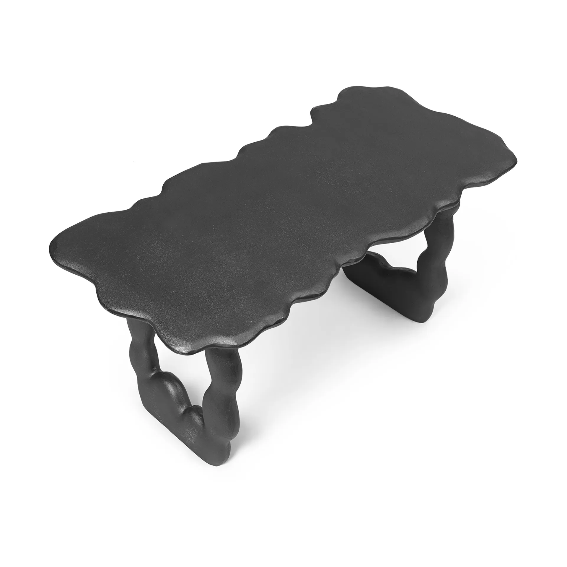 Dal Piece sofabord 100x50x47 cm, Black Aluminium Ferm Living